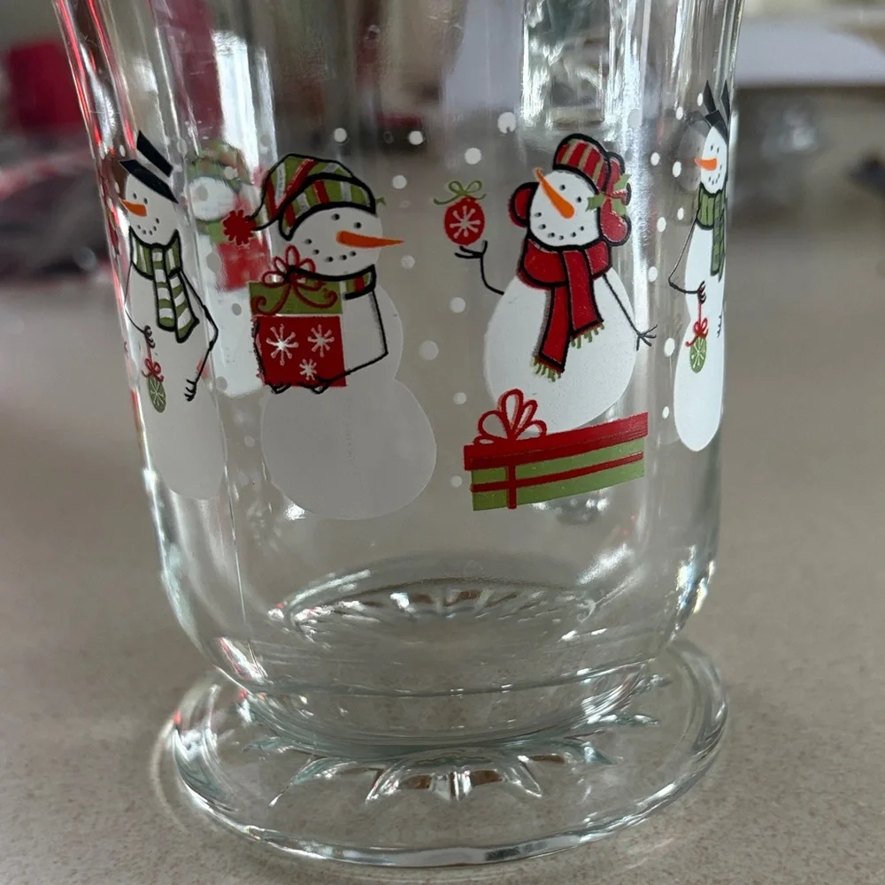 Pier 1 Imports — Snowman Glass Mug ☃️
